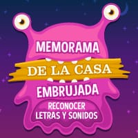 Memorama de la casa embrujada: reconocer letras y sonidos