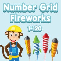 Number Grid Fireworks: 1-120