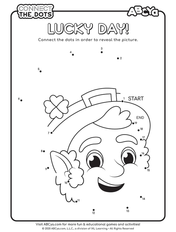 Connect the Dots Lucky Day • ABCya!