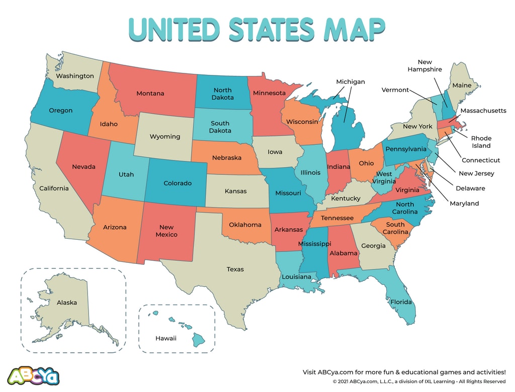 United States Map • ABCya!