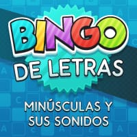 BINGO de letras: minúsculas y sus sonidos